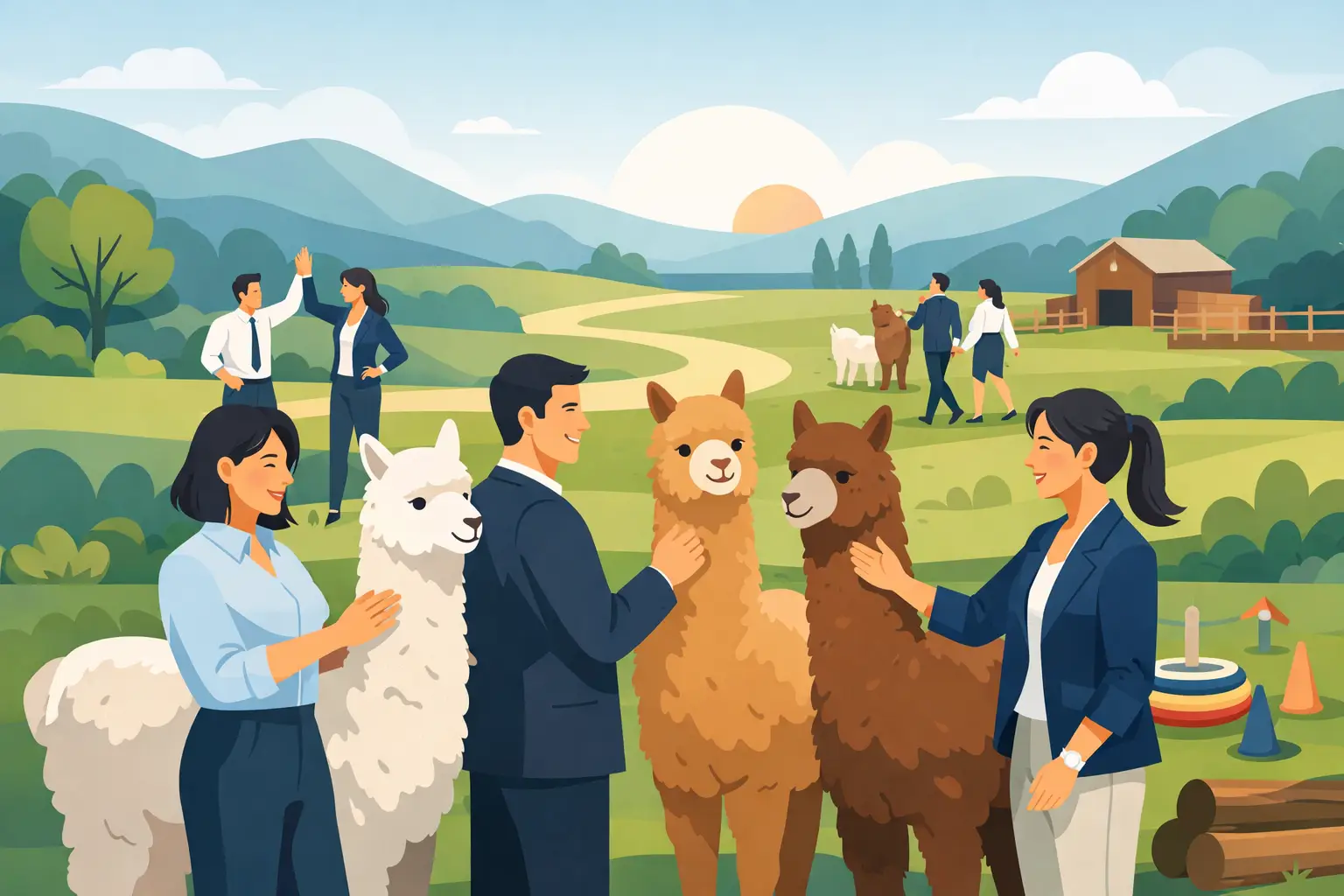 Alpaca per team building: come funziona