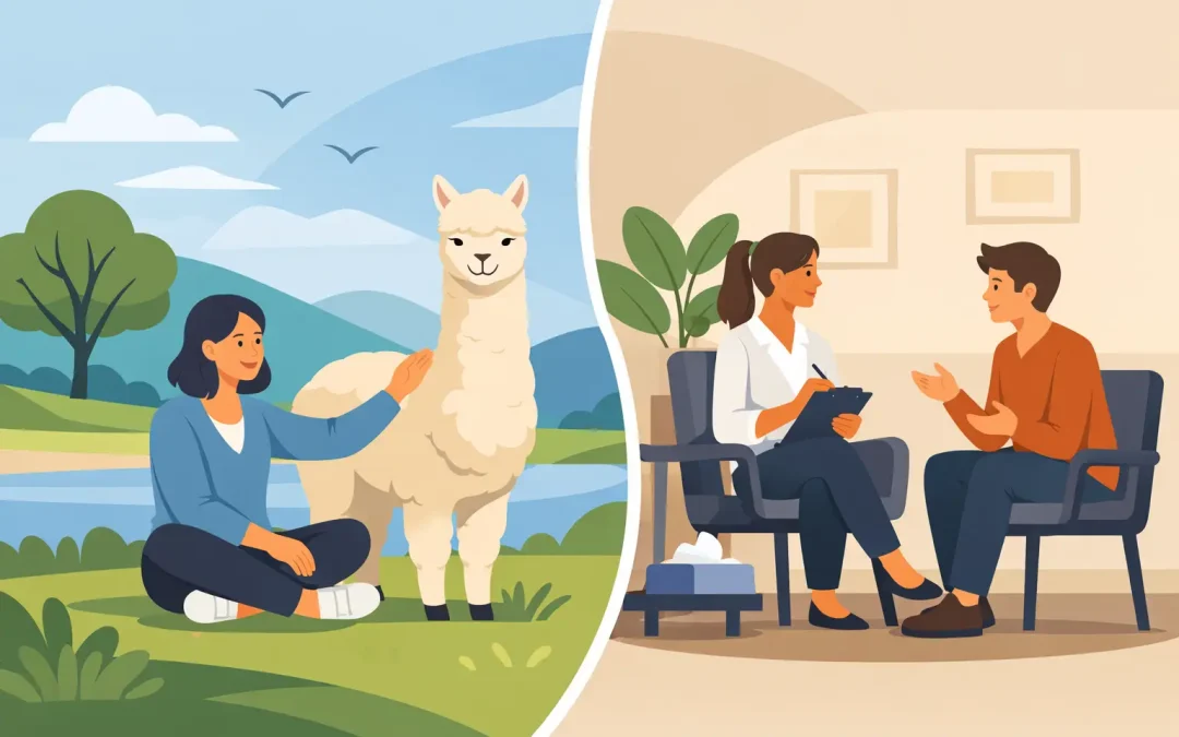 Alpaca terapia o pet therapy: cosa cambia?