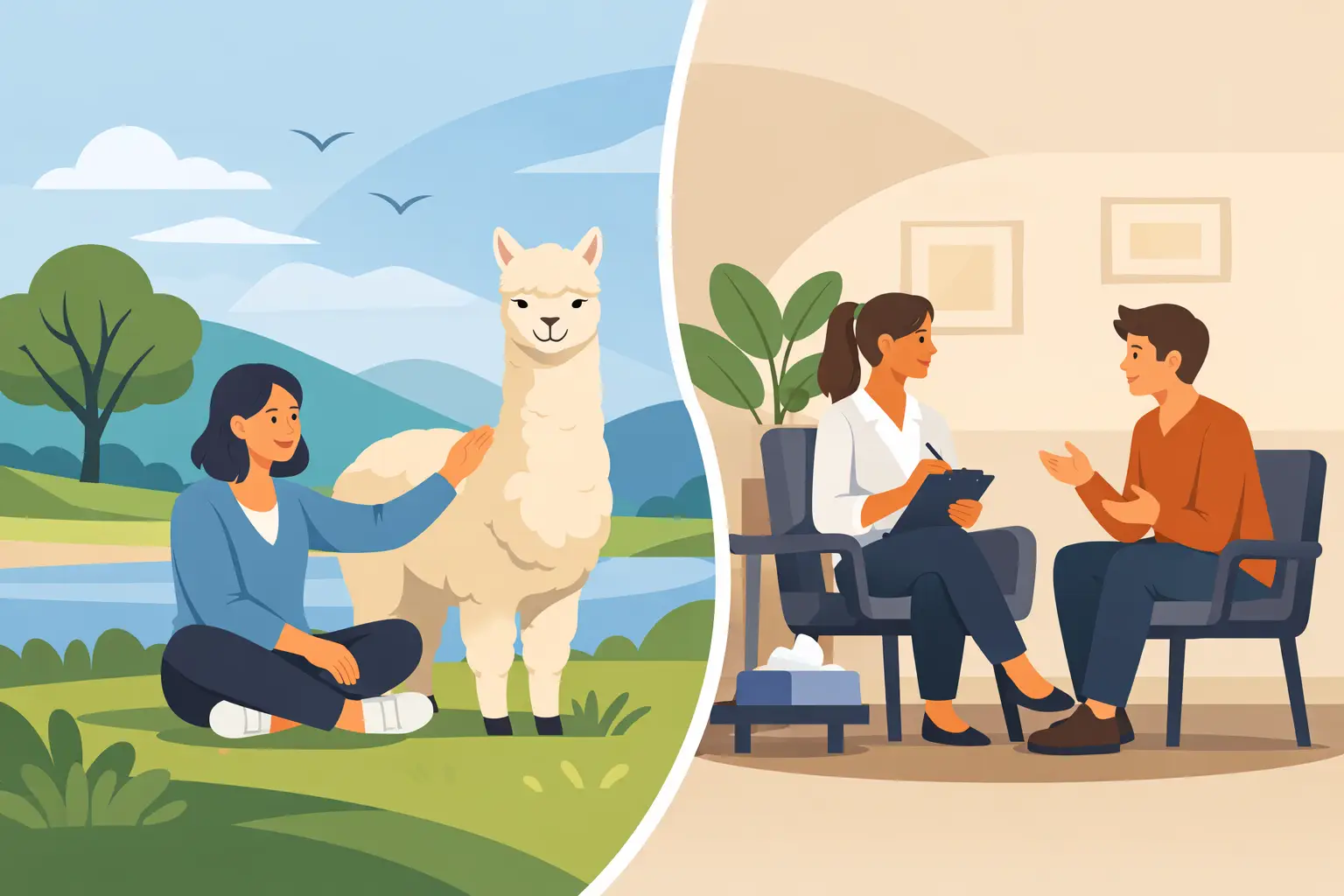 Alpaca terapia o pet therapy: cosa cambia?