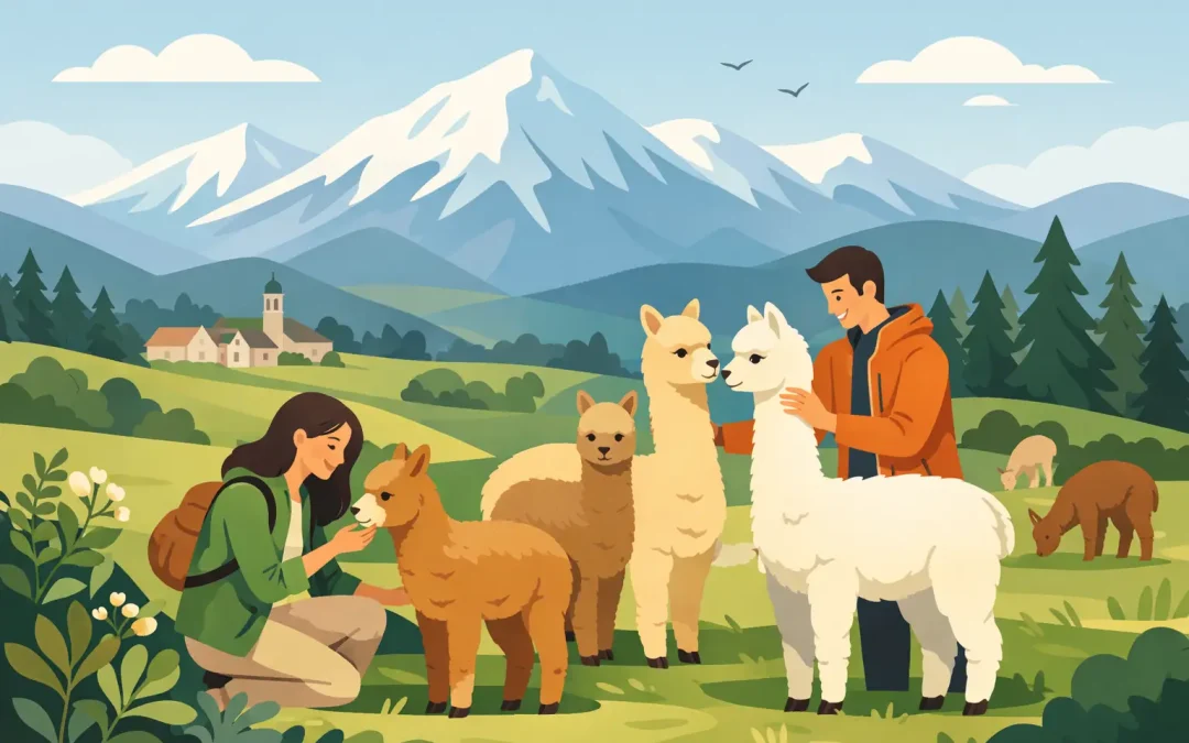 Esperienze in natura a Cuneo con gli alpaca