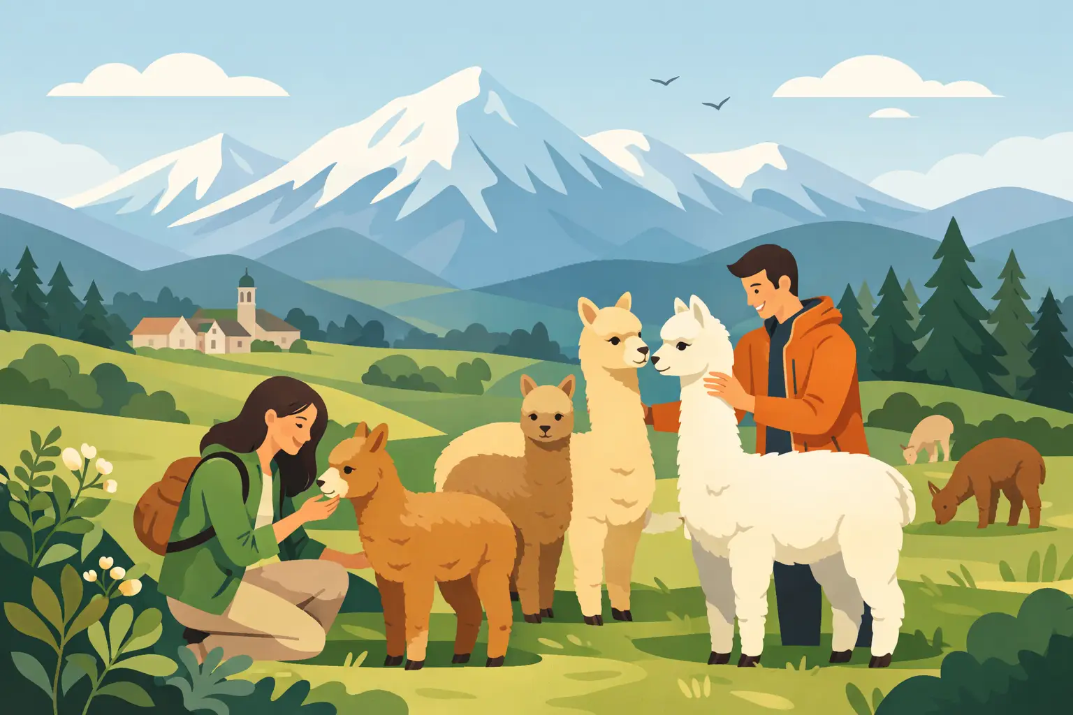 Esperienze in natura a Cuneo con gli alpaca