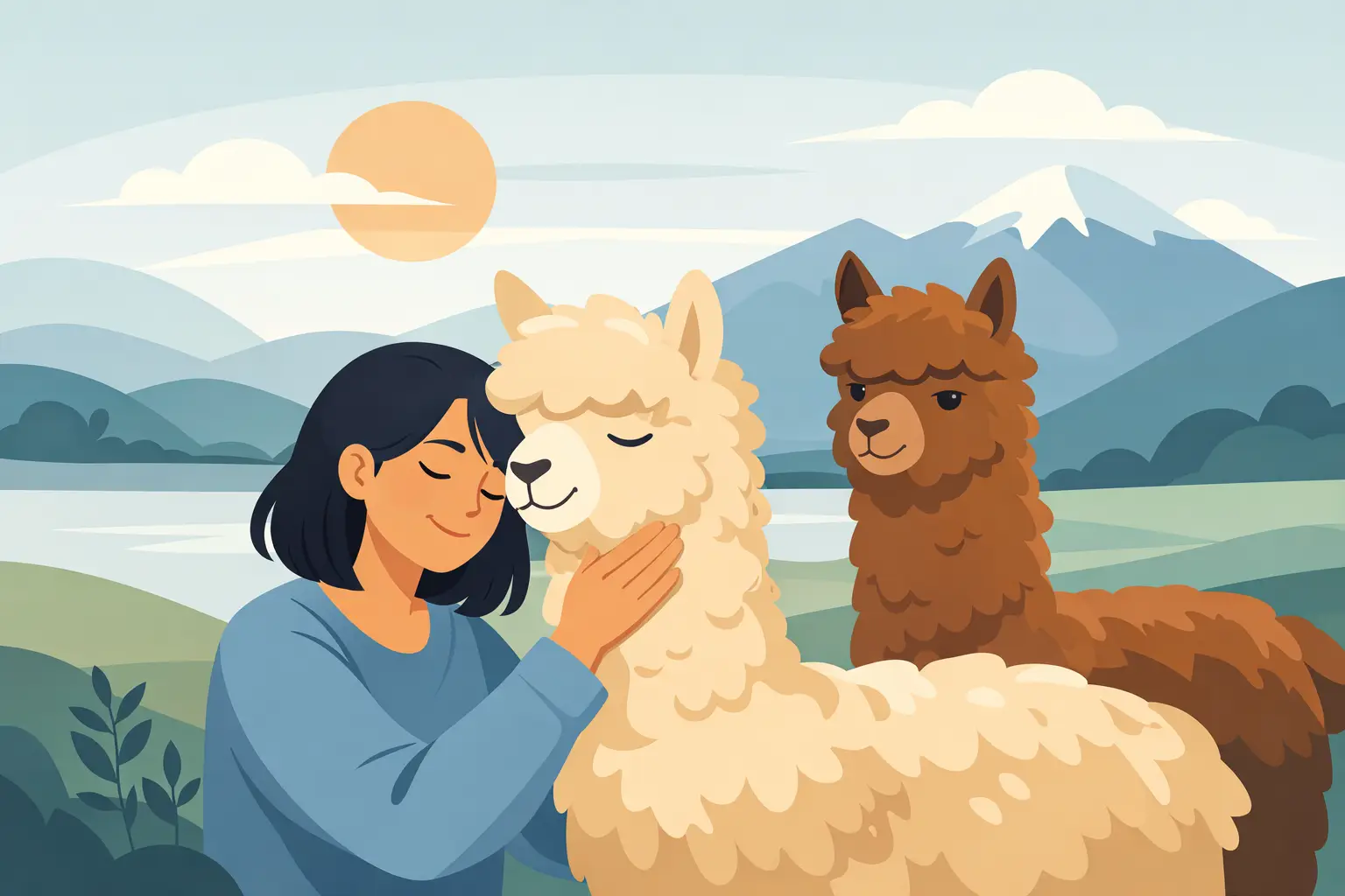 I benefici emotivi degli alpaca