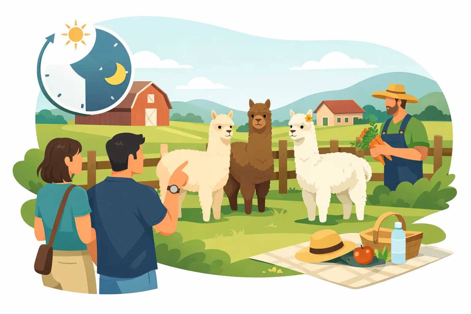 Quanto dura una visita agli alpaca in fattoria?