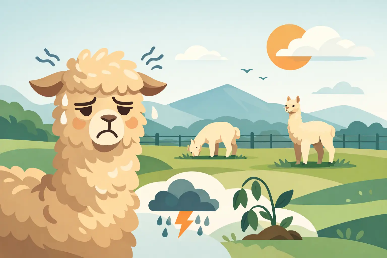 Come riconoscere un alpaca stressato