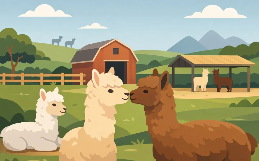 Il comportamento sociale degli alpaca in fattoria