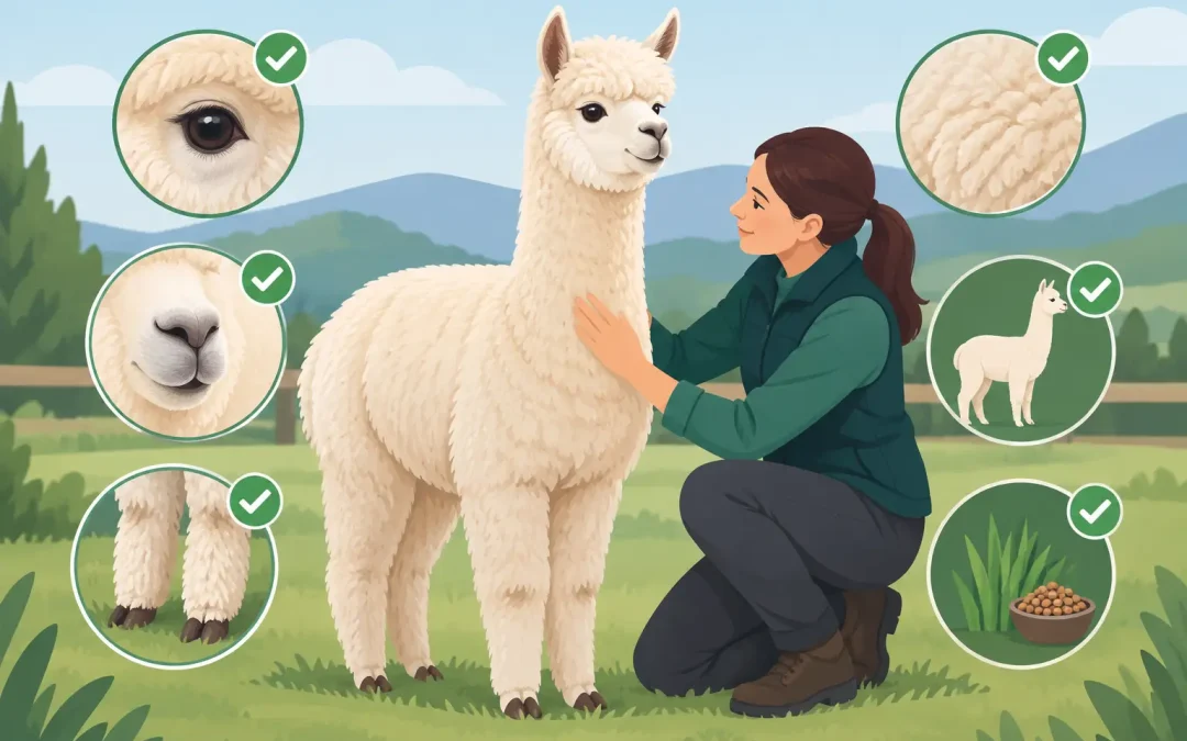 Come riconoscere un alpaca sano: segnali chiari