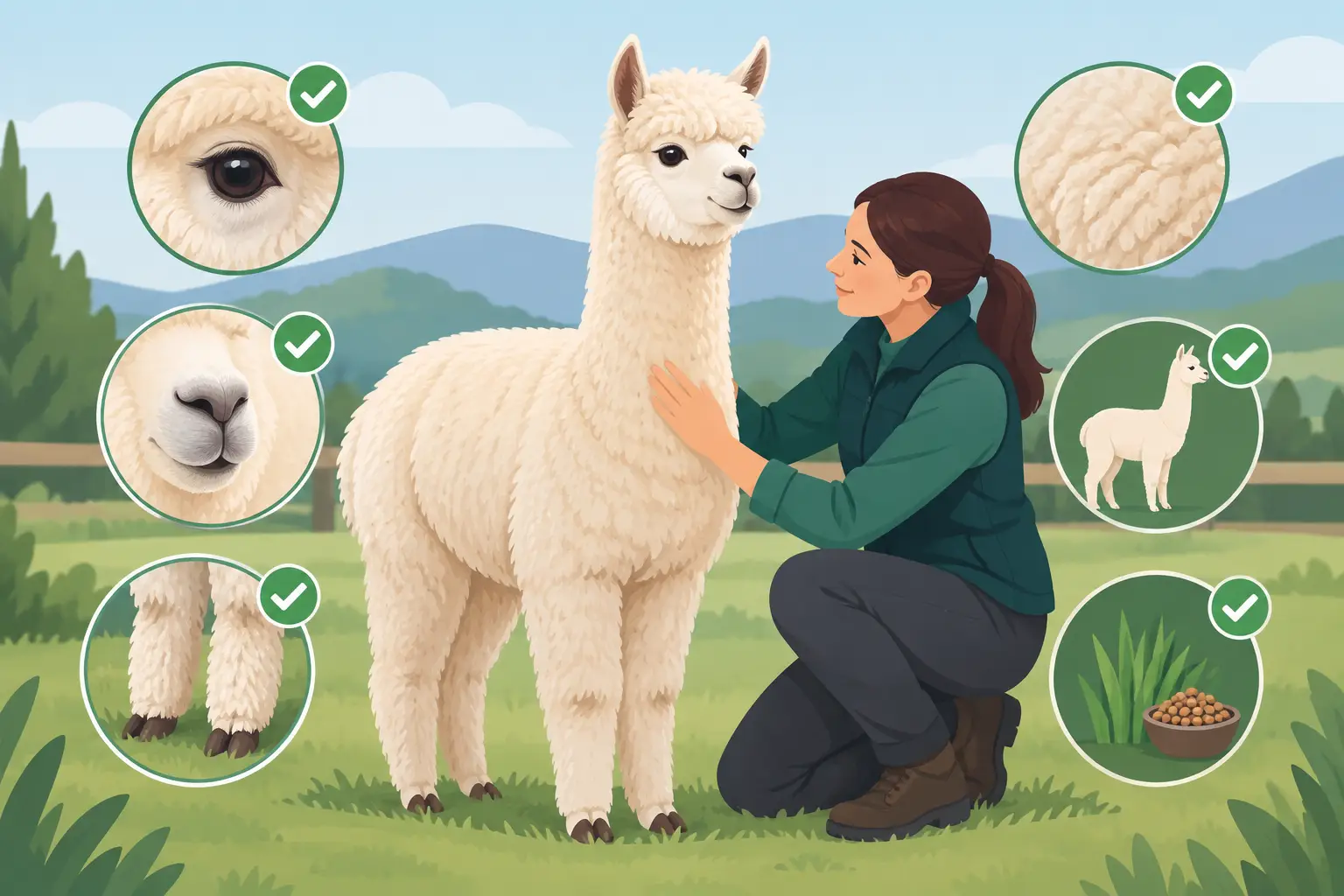 Come riconoscere un alpaca sano: segnali chiari