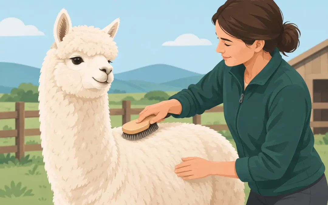Come spazzolare un alpaca in modo sicuro