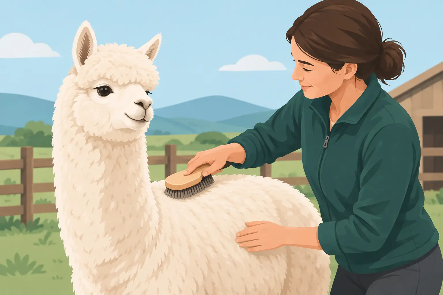 Come spazzolare un alpaca in modo sicuro