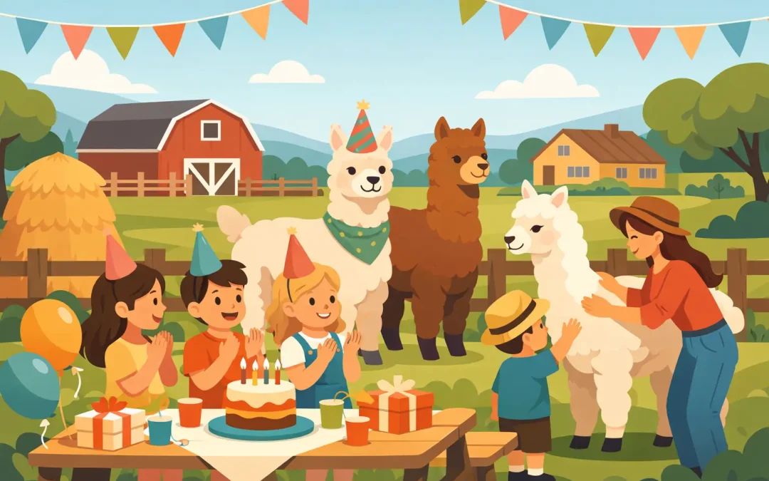 Idee compleanno in fattoria con gli alpaca