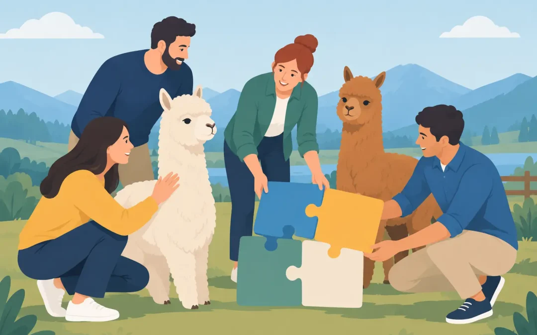 Come pianificare team building con alpaca